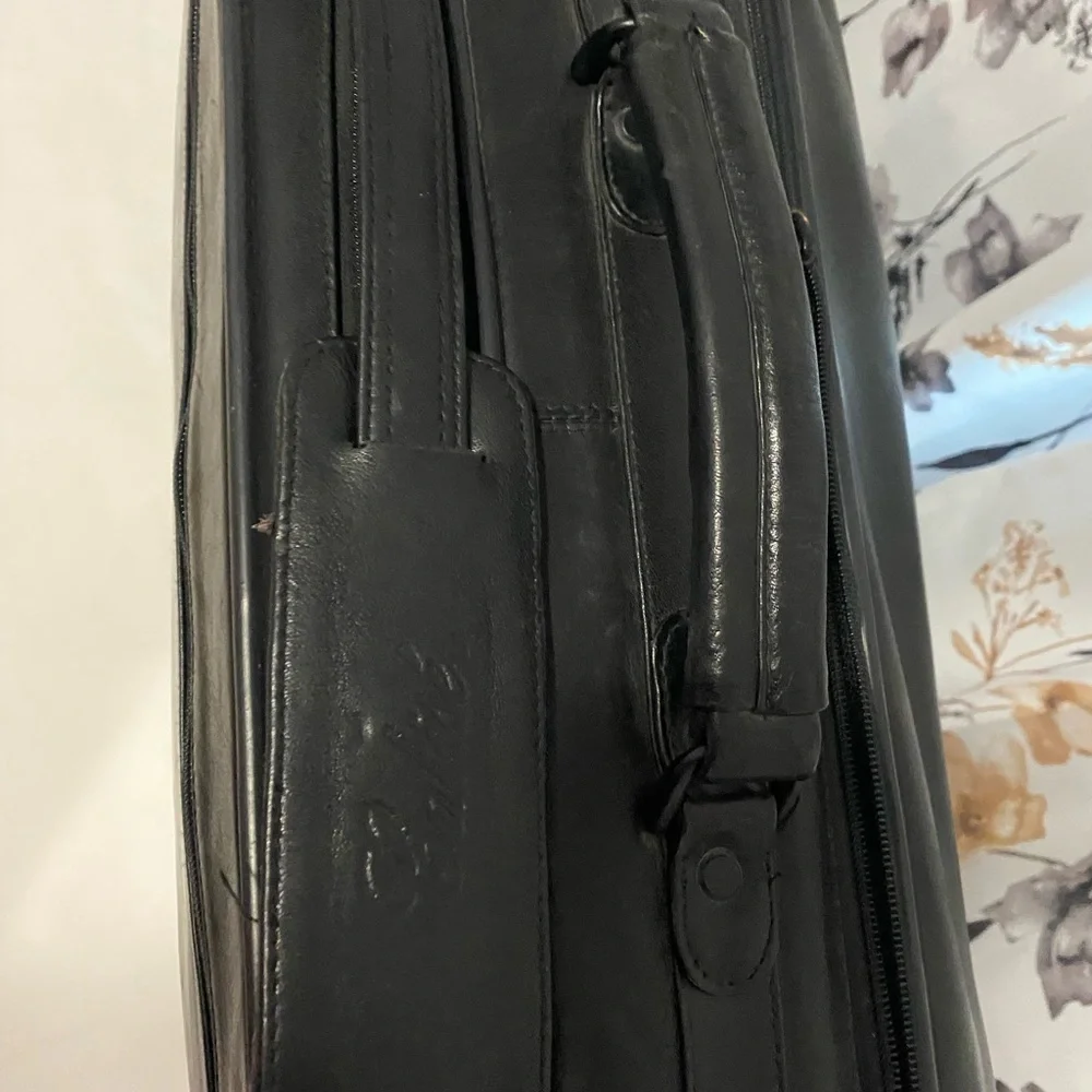 Men’s Black Leather Calise Briefcase